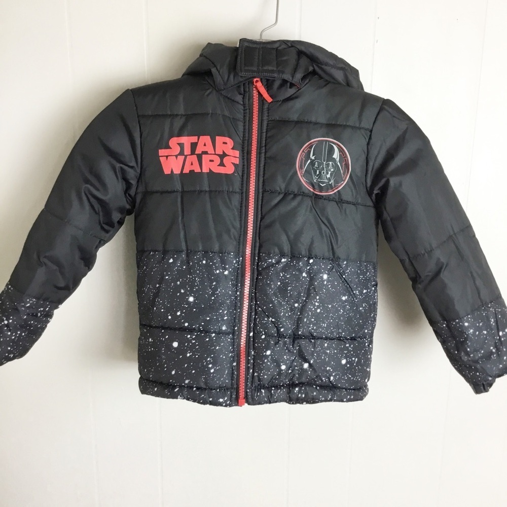 Disney Star Wars Vader Puffer Jacket Boys Size 4